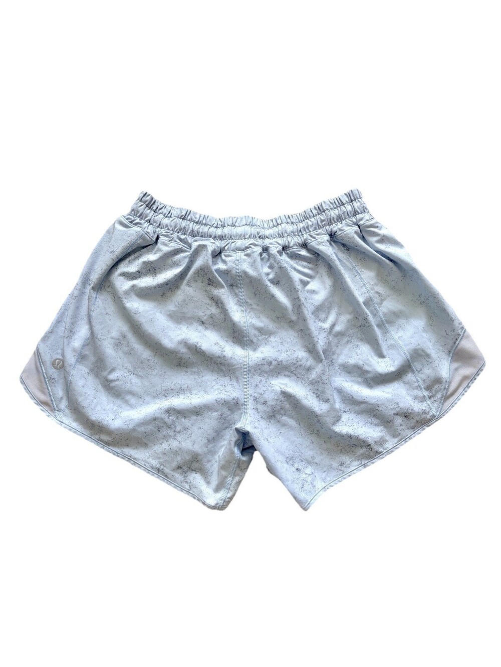 Lululemon Hotty Hot Low-Rise Lined Short 4” Gravel Dust Pastel Blue Sz 6 W7AUIT
